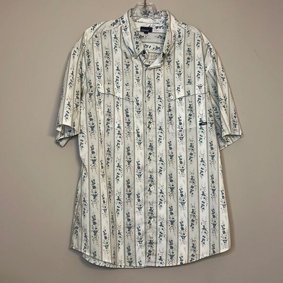 Hurley Grey & Blue Button Down - Size Large - Picture 1 of 11
